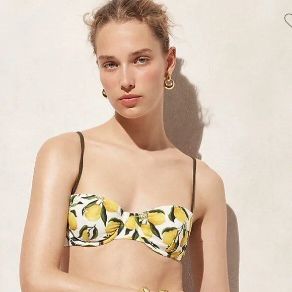 ✨HP✨ NWT..J Crew Balconette Underwire Bikini Top/Limoncello Size 34A - Picture 11 of 11